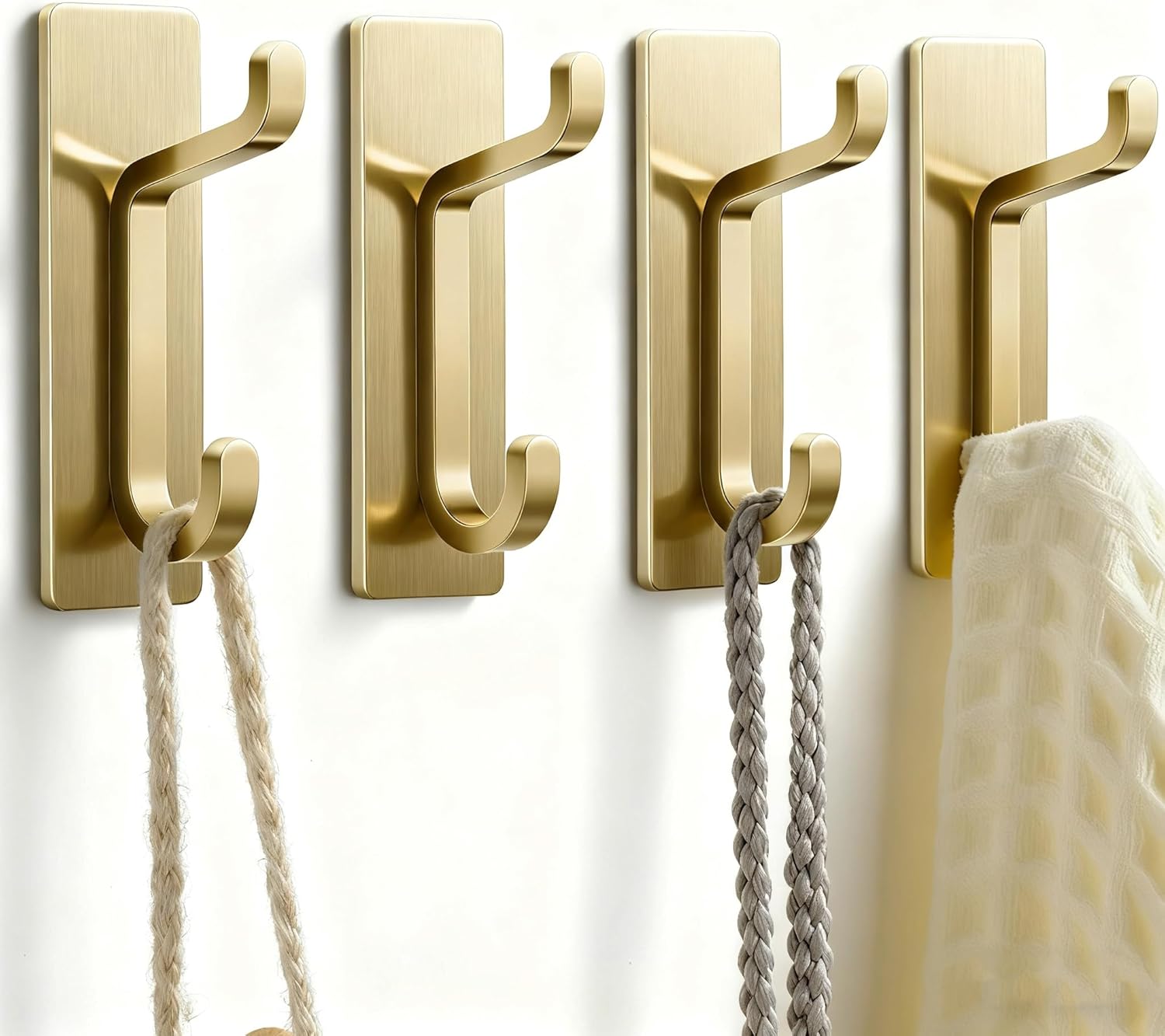 4 Pack Self Adhesive Double Wall Hooks