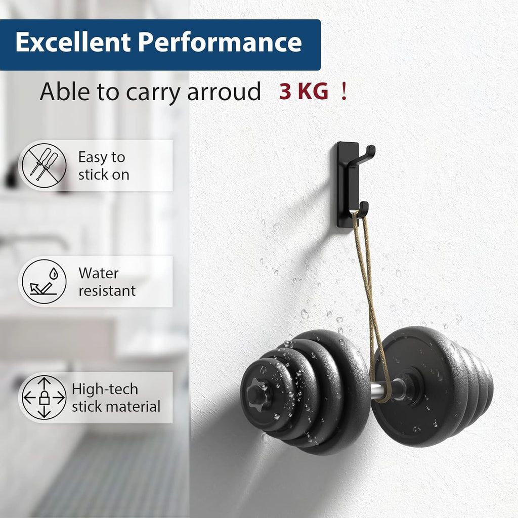 4 Pack Self Adhesive Double Wall Hooks