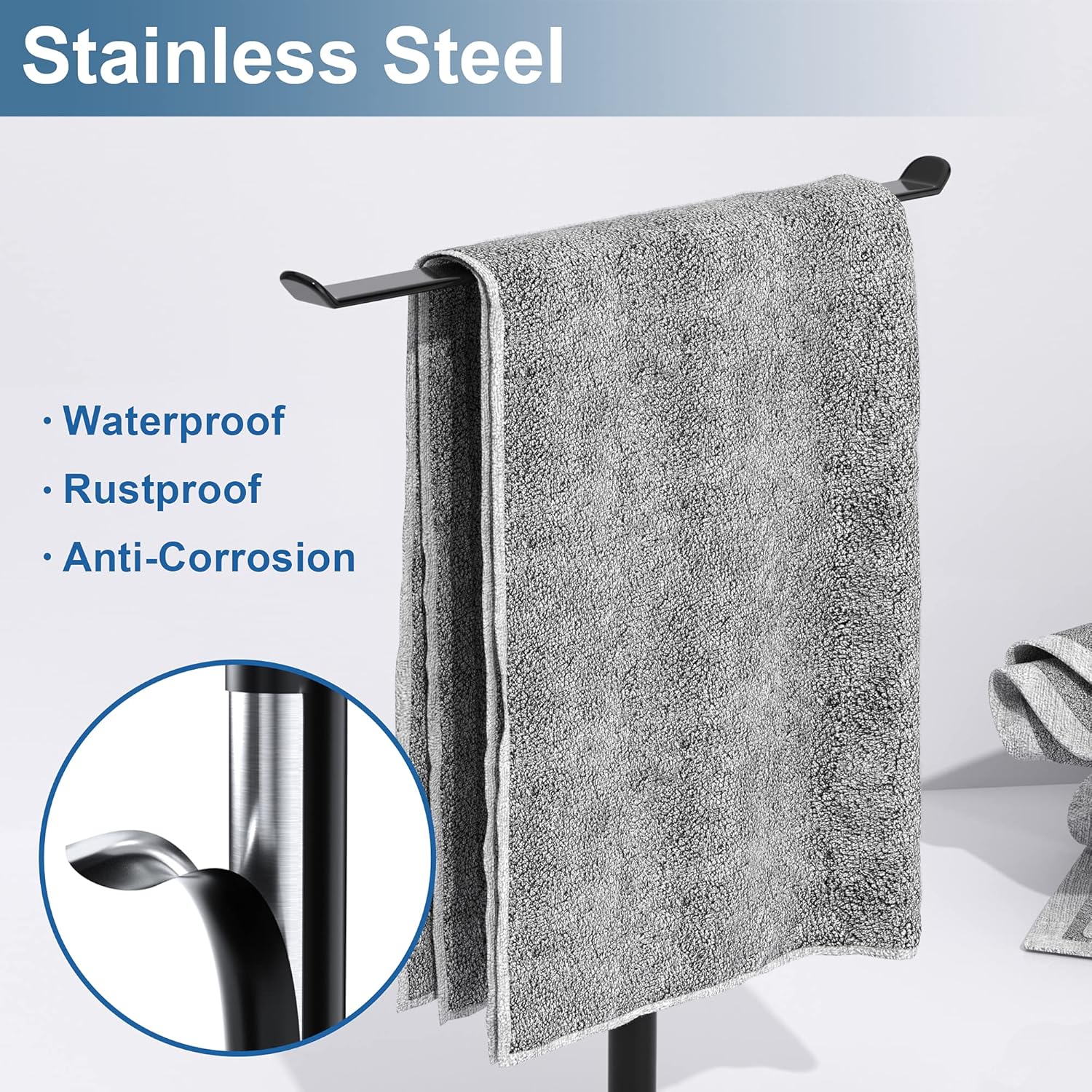 T-Shape Hand Towel Holder for Bathroom Vanity